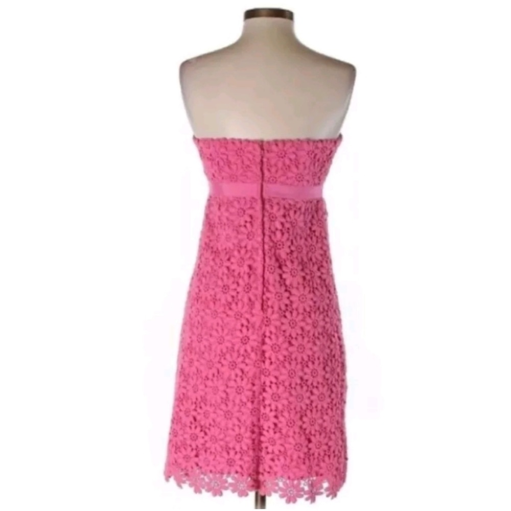 Lilly Pulitzer Hotty Pink Strapless Floral Dress - Picture 2 of 6